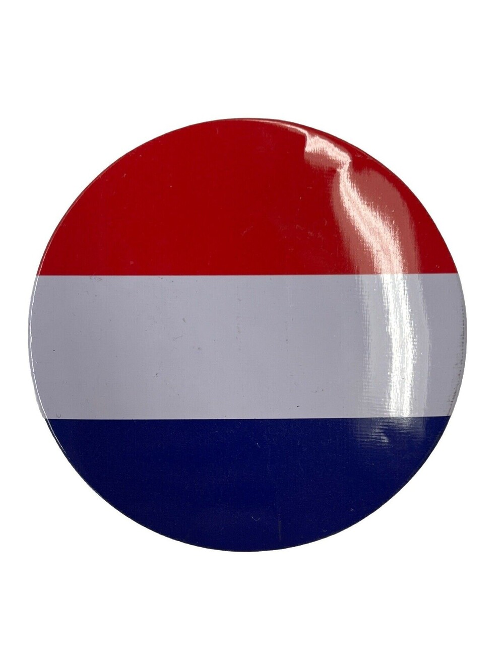 France Red White And Blue Button Pin